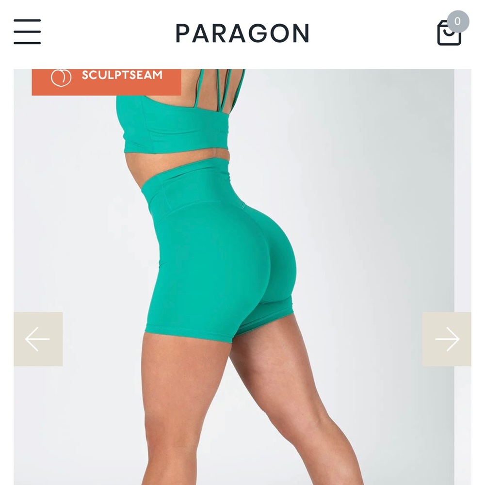 Paragon Big Moves Sculptseam Shorts- Flex Sweat - Colors Lucky and Dew.